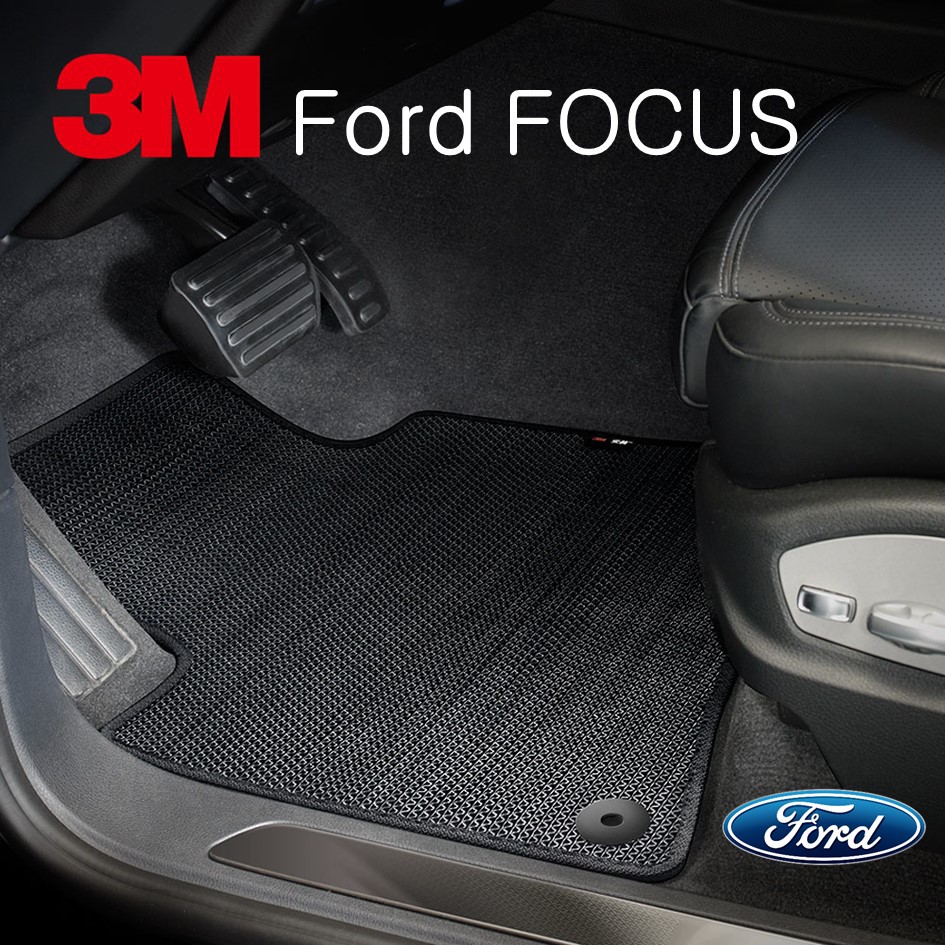 3M安美車墊 Ford Focus KUGA FOCUS(2013~2018) 適用/專用車款 (黑色/三片式)