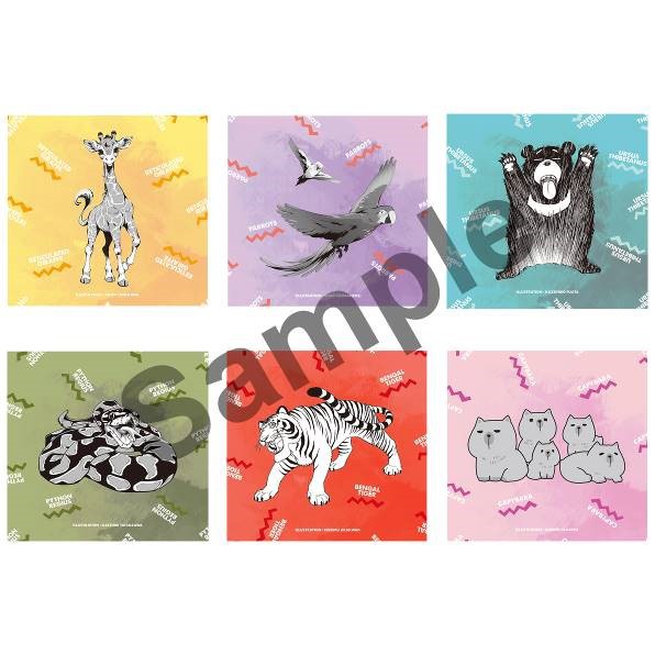 北海道動物園 North Safari 札幌 漫畫家聯名合作 小方巾 蝦皮購物