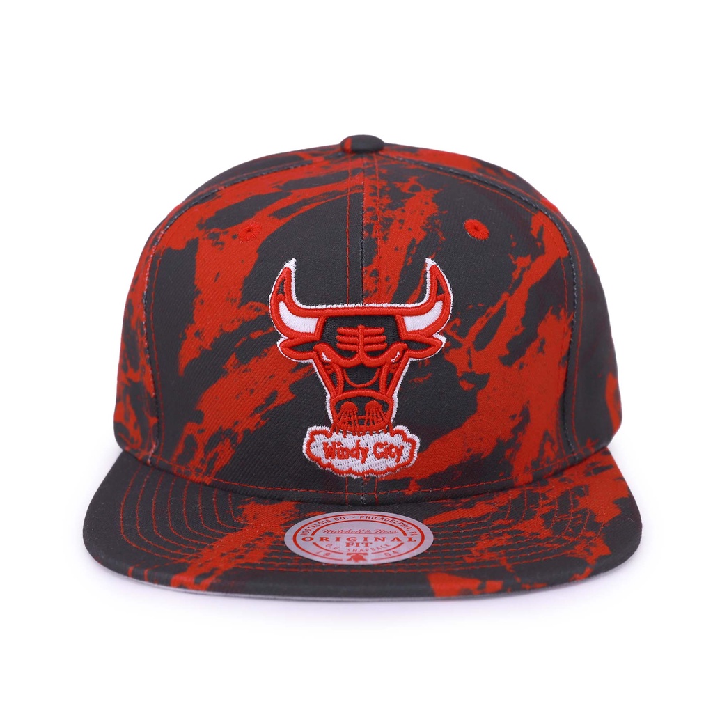 Mitchell & Ness NBA DOWN FOR ALL SNAPBACK HWC 球帽 公牛 黑紅