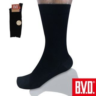 BVD 竹炭男休閒襪-黑色(B349)台灣製造