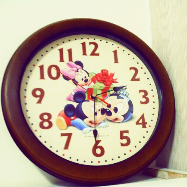二手 迪士尼 米奇米妮 時鐘 掛鐘 壁鐘