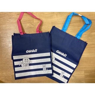 『現貨』日本 麵包超人 genki 尿布 非賣品 不織布 購物袋 環保袋 限量 深藍色 綠色 海洋款 不織布袋