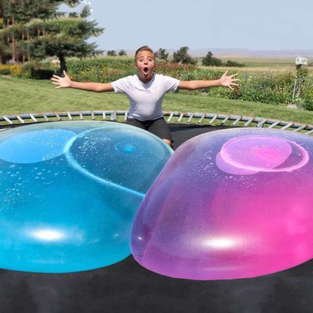戶外玩具  交換禮物 超大吹氣泡泡球 120cm  圓形魔術泡泡球 3D 魔術泡泡球  可裝水玩  不破泡泡球 透明泡泡
