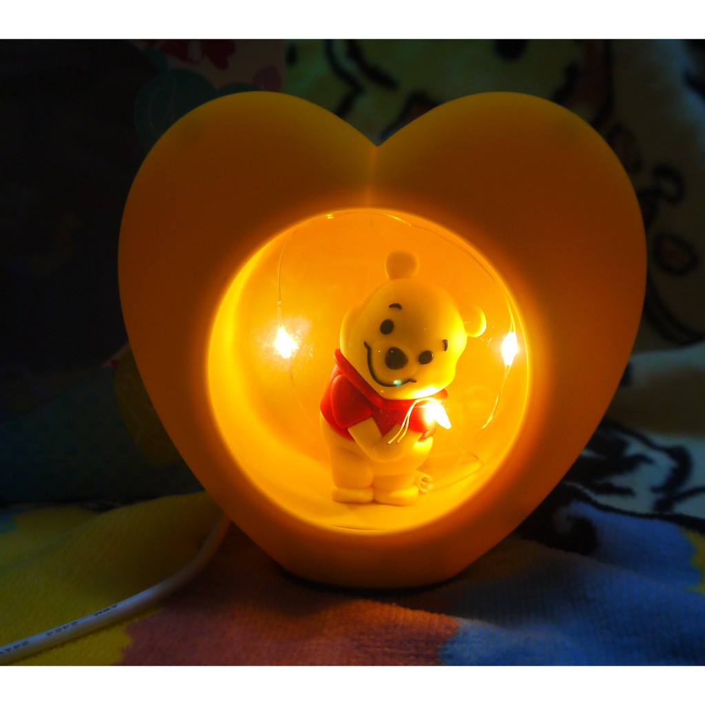 正版﹝Disney﹞授權※Winnie the Pooh小熊維尼※【心型造型】USB LED小夜燈