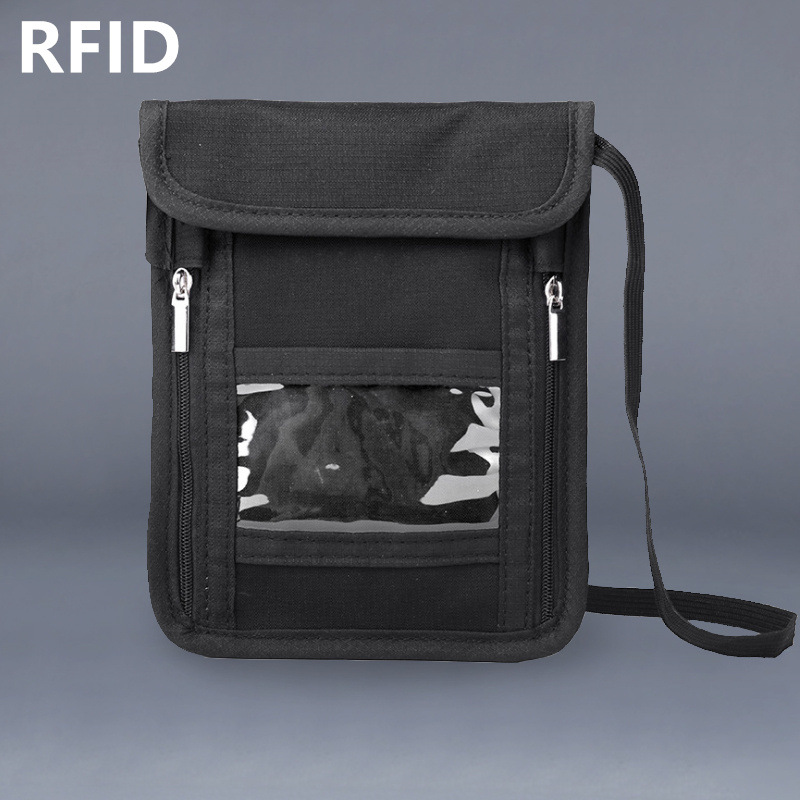 爆款 RFID防盜護照夾機票夾旅行護照包多功能證件袋掛脖包 手機包 手機袋 新品
