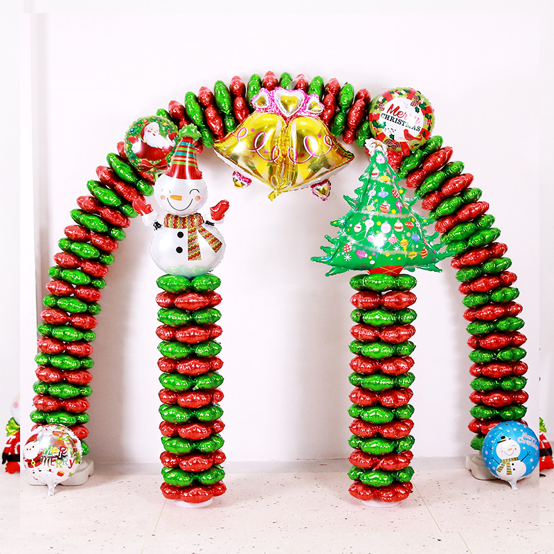 【裝飾】聖誕節裝飾氣球拱門立柱商場KTV酒吧幼兒園學校活動場景布置道具