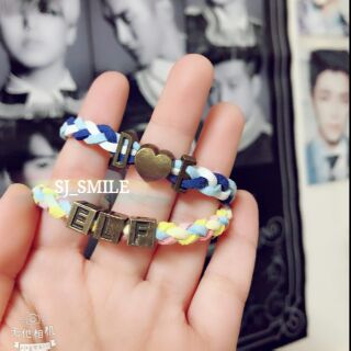 韓國絨繩編織手環 自製 superjunior elf