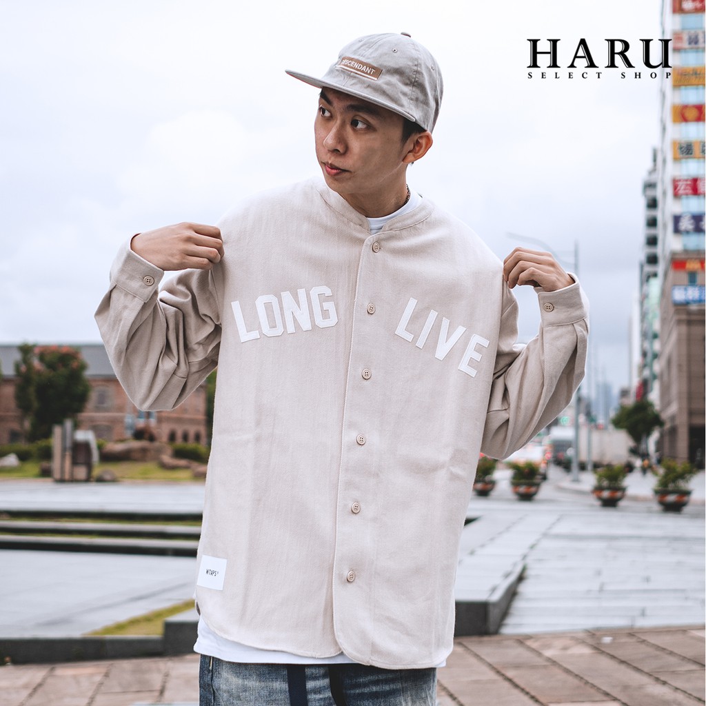 GRAY M 22SS WTAPS LEAGUE / LS / COTTON.-