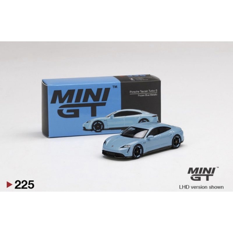 Mini GT Porsche Taycan Turbo S 藍色左駕 微盒損優惠