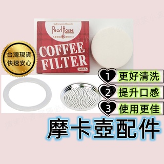 丸型濾紙 圓型濾紙 100枚入/盒 3/6號 摩卡壺 咖啡濾紙 過濾咖啡渣 義式摩卡壺 摩卡壺矽膠圈 濾網