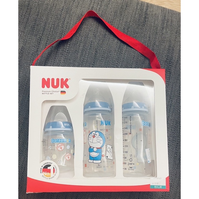 《全新便宜出清》德國NUK哆啦A夢PP奶瓶禮盒組 寬口奶瓶 新生兒可用 150ml &amp; 300ml