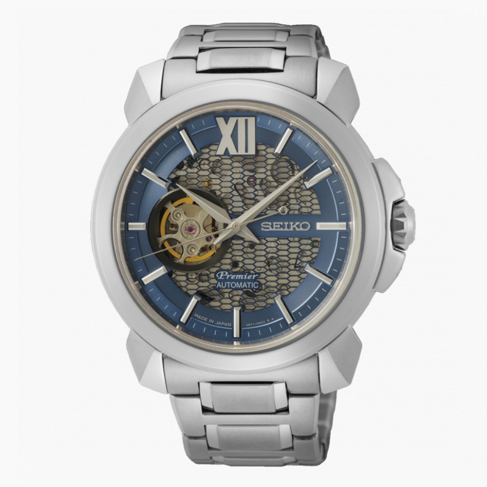 SEIKO 精工 Premier 4R71-00C0N 鏤空機械腕錶 (SSA435J1) SK042