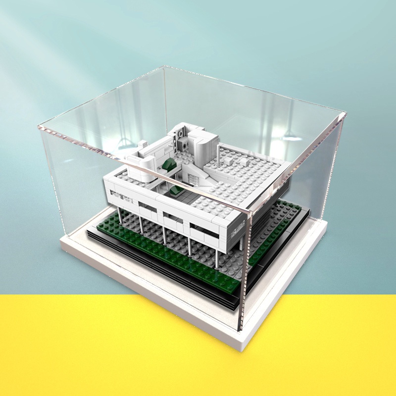 GWT展示盒亞克力適用於樂高21014薩伏伊別墅模型透明收納防塵罩