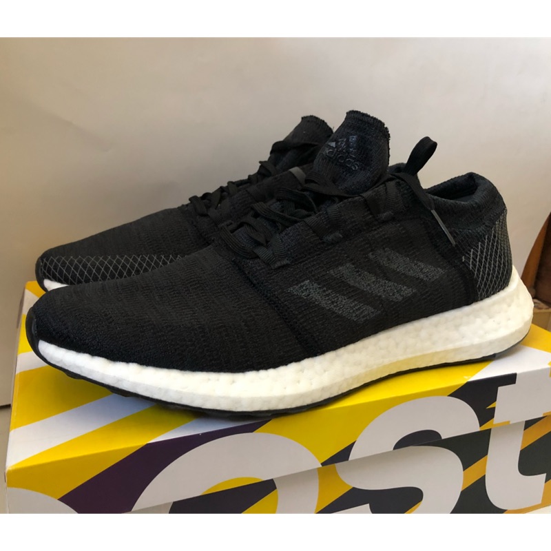 大腳 ADIDAS PUREBOOST GO 灰黑 慢跑 boost 舒適 編織 襪套 US13 現貨