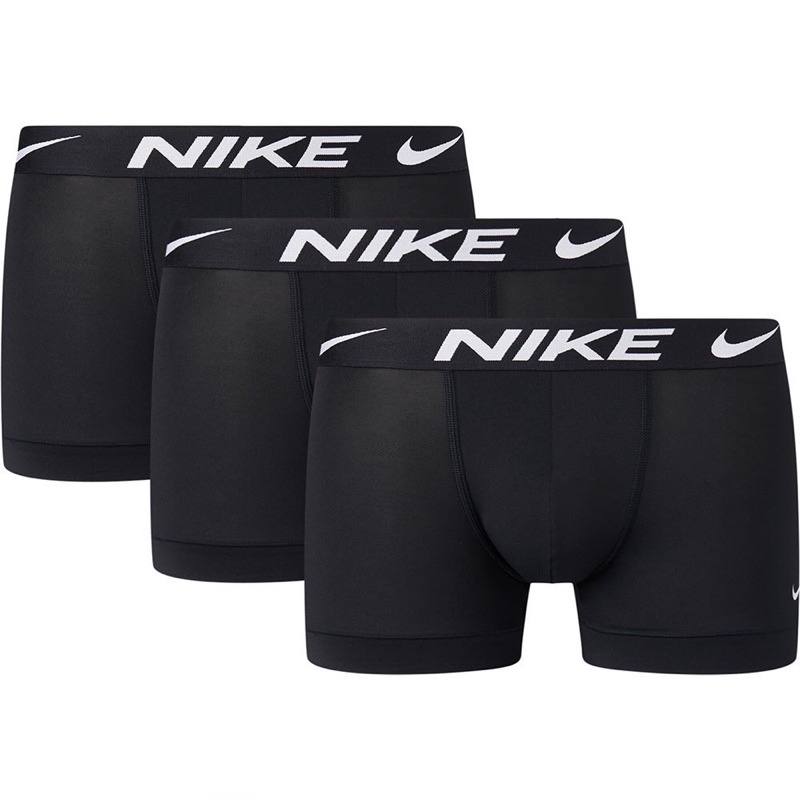 NIKE Essential Micro 優質運動內褲 四角褲 訓練束褲 慢跑 透氣 高彈性 短版 黑色 3件組 現貨