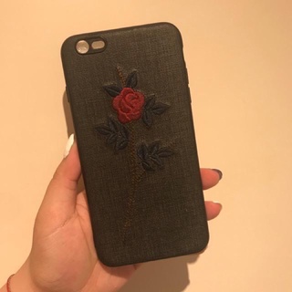 玫瑰刺繡 iPhone 6/6s plus手機殼