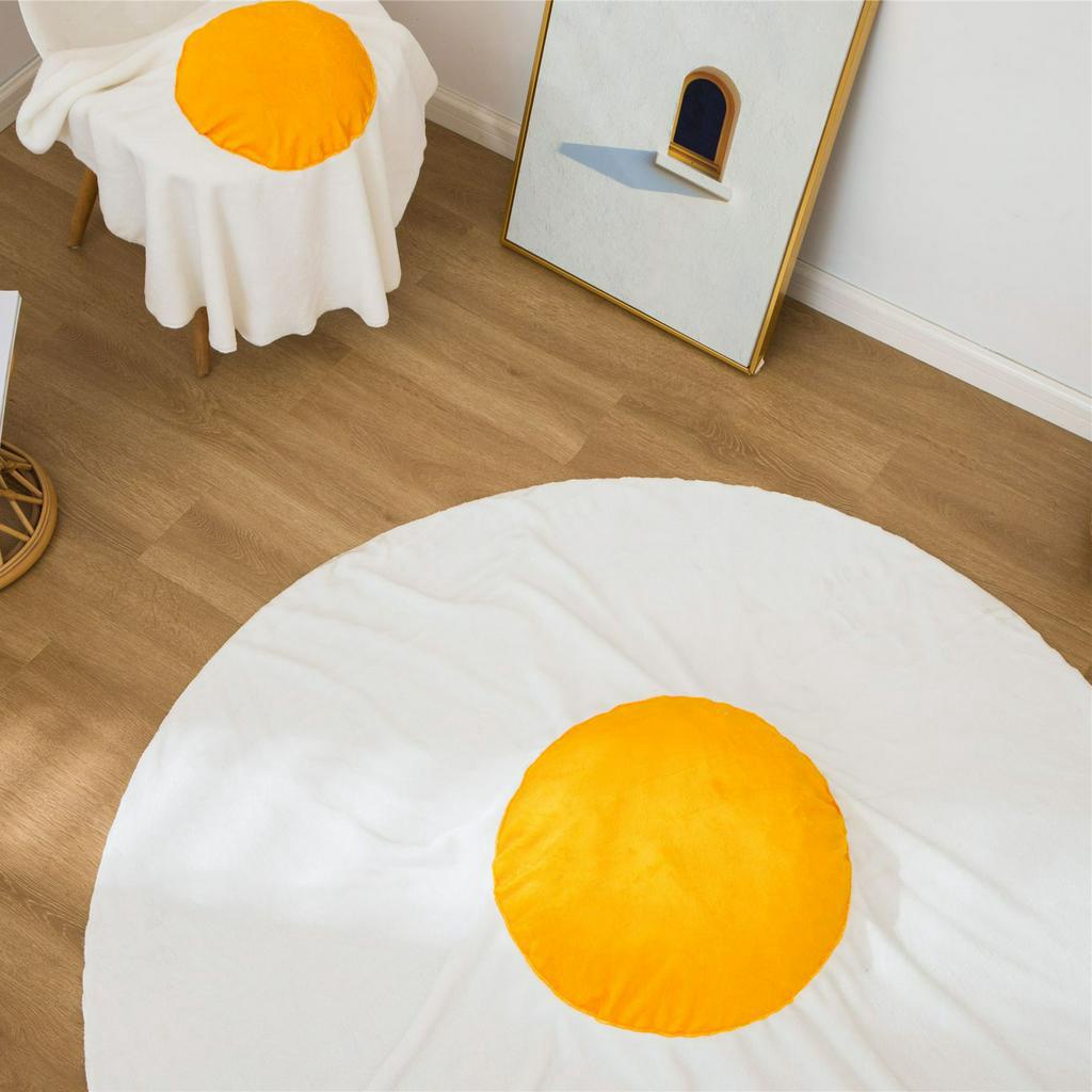 荷包蛋蓋毯 創意禮物 煎蛋毯子 煎蛋午睡毯 可愛毯子 法蘭絨保暖材質柔軟立體煎蛋蓋毯