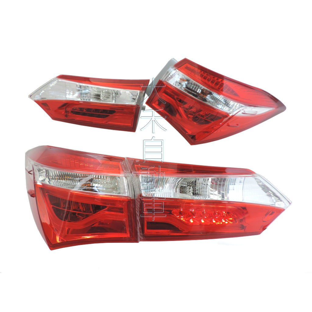 大禾自動車led 導光條紅白尾燈後燈適用14 18 豐田altis 11代11 5代 蝦皮購物