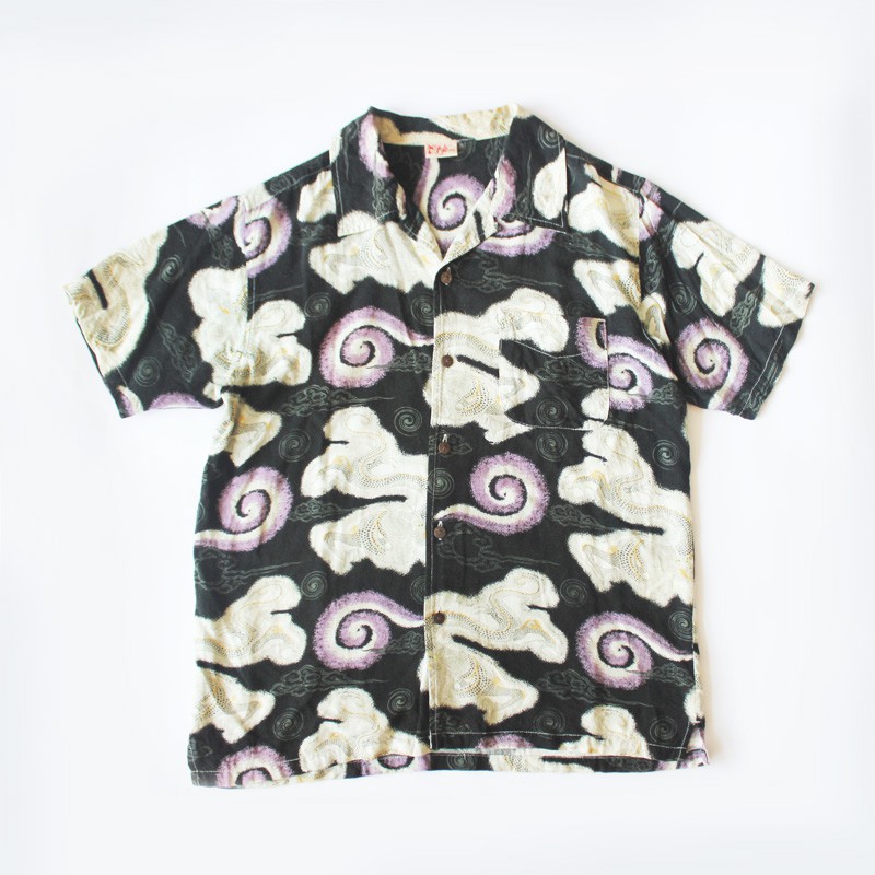 Vintage 古著和柄花襯衫夏威夷襯衫龍圖騰hawaii Shirt 蝦皮購物