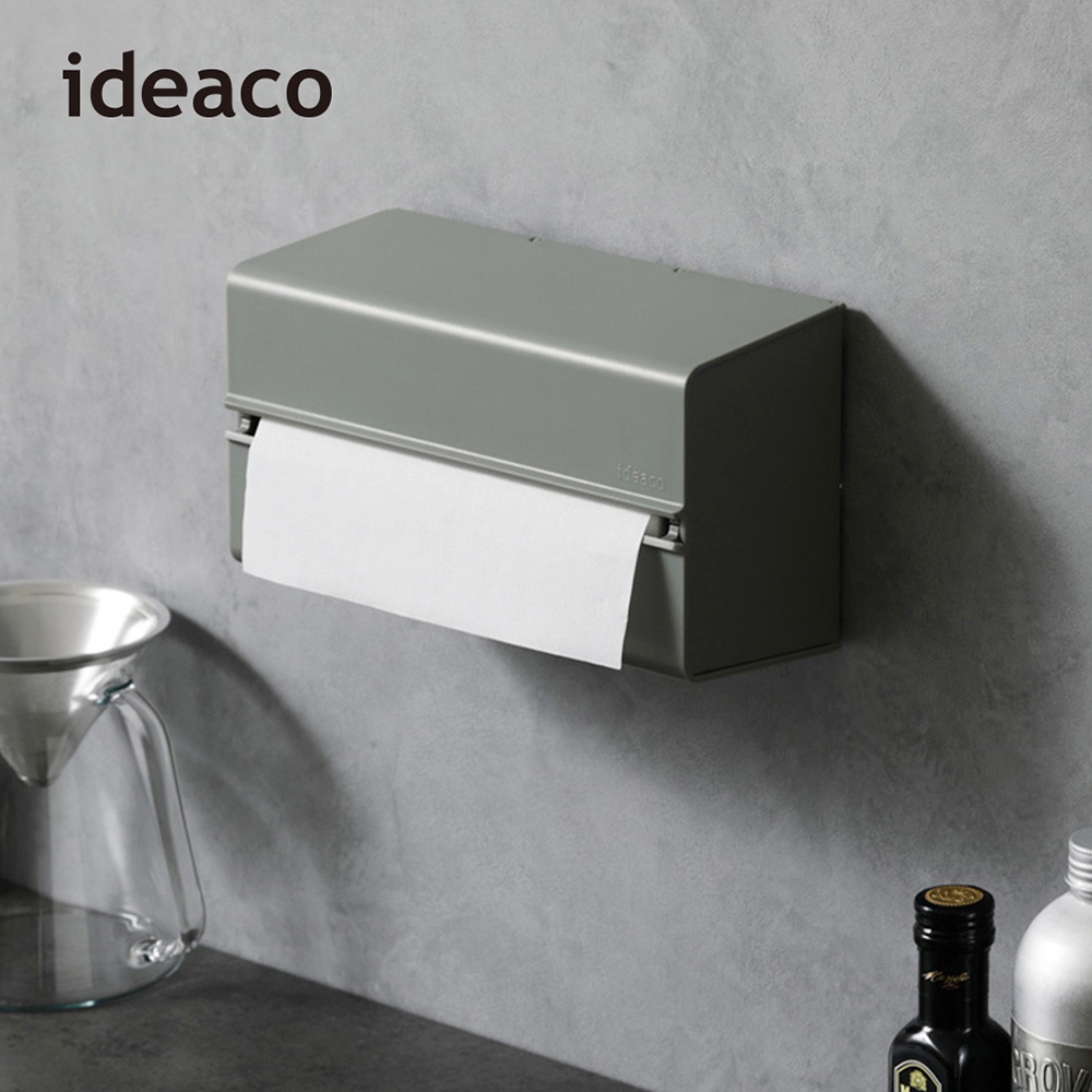 【日本ideaco】加深型ABS壁掛/桌上兩用擦手紙架-4色可選