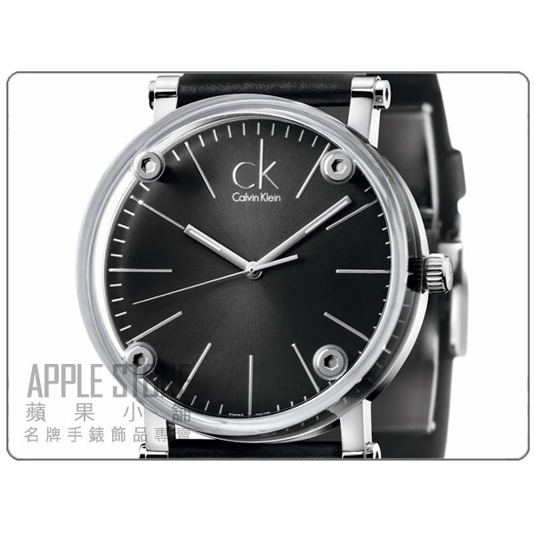 【蘋果小舖】CK Cogent II 凱文克萊尊爵皮帶錶-黑  # K3B2T1C1