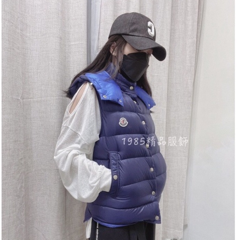 [1985精品服飾] 正品 MONCLER 經典時尚 連帽可拆 羽絨背心