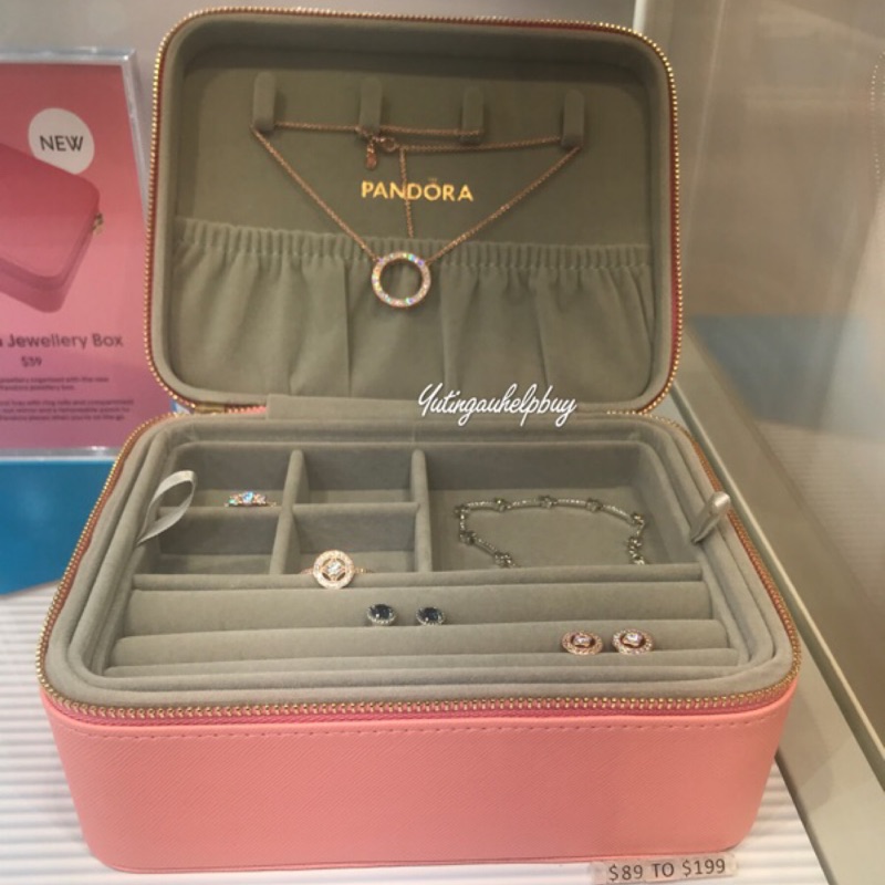 絕版現貨 YT澳洲代購 潘朵拉 Pandora  全新 粉色 雙層 珠寶盒 雙層珠寶盒 莓果粉