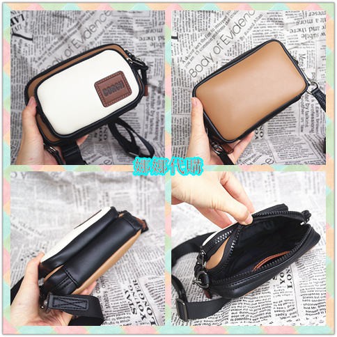 娜娜精品代購coach 259 最新款男生頭層牛皮相機手機包mini小號單肩斜挎包附購證 蝦皮購物