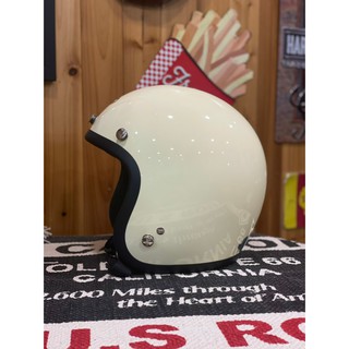 （l LOVE樂多) GALLOP Kustom Kulture 復古半罩安全帽 素色3/4安全帽 奶白