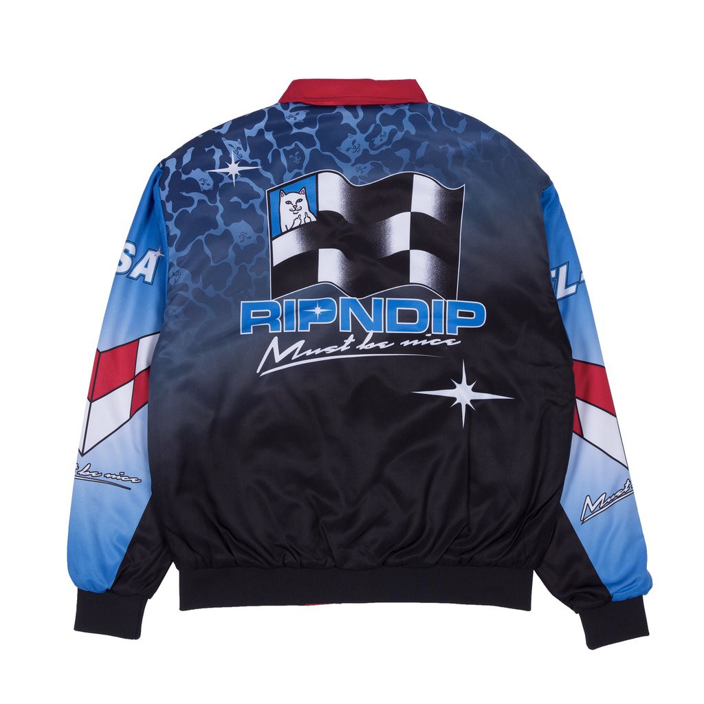 RIPNDIP NASCAR NERM PUFFY RACING 賽車外套 夾克 防風外套 中指貓 台灣總代理-ALL