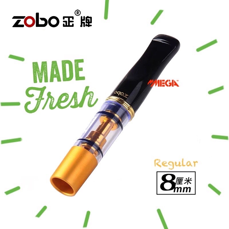 【MEGA】免運 Zobo 香煙濾嘴 香菸濾嘴 微孔過濾 8mm粗菸 金屬濾芯 清洗型可重覆使用