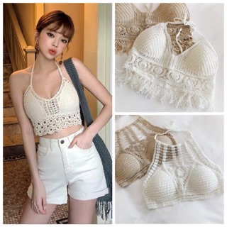 Hello Summer現貨+預購❤️性感鏤空針織小可愛比基尼流蘇bikini短款小衫
