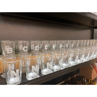 【MUJI 無印良品】 啤酒杯 143字母杯 透明 酒杯 玻璃杯 臺灣製玻璃杯 乾杯 復刻臺式設計 春池玻璃 英文字母