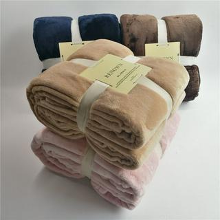 台灣現貨 雙人加大毯被 素色頂級法蘭絨毛毯 雙層毯 絨毛被 冬季保暖加厚珊瑚絨毯 保暖毯 羊毛羔毯 睡毯 被子