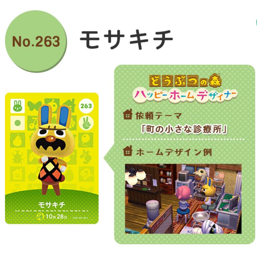 台灣現貨 日版 正版 全新未使用  動物森友會 動物之森 amiibo 卡片 No.263 Gaston 兔子 猛兔