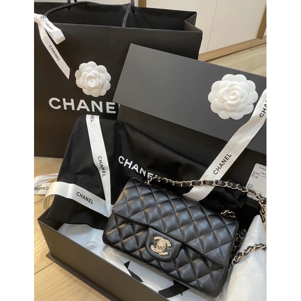 (預購）Chanel mini cf 20香奈兒 方胖 黑金羊 CF20 minicf