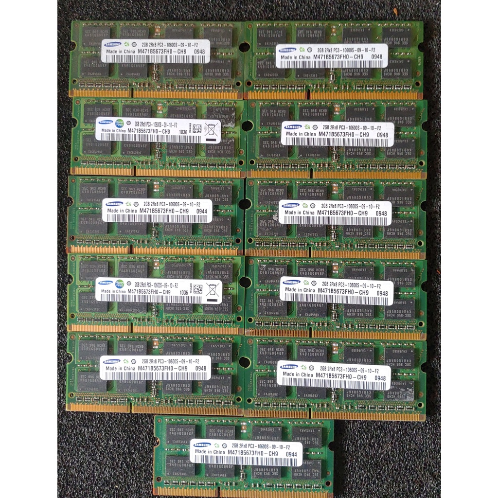 【筆電記憶體】三星 SAMSUNG 2GB 2RX8 PC3-10600S