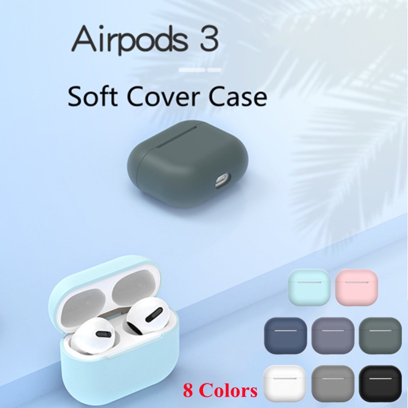 2022 新適用於 apple Airpods 3 矽膠套保護套 airpod 3 適用於 airpod 3 耳機配件皮