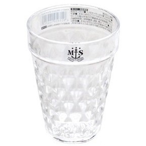 日本製 透明鑽石格紋塑膠杯-330ml 80x110mm 塑膠杯 杯子 水杯 茶杯 日本 日本製