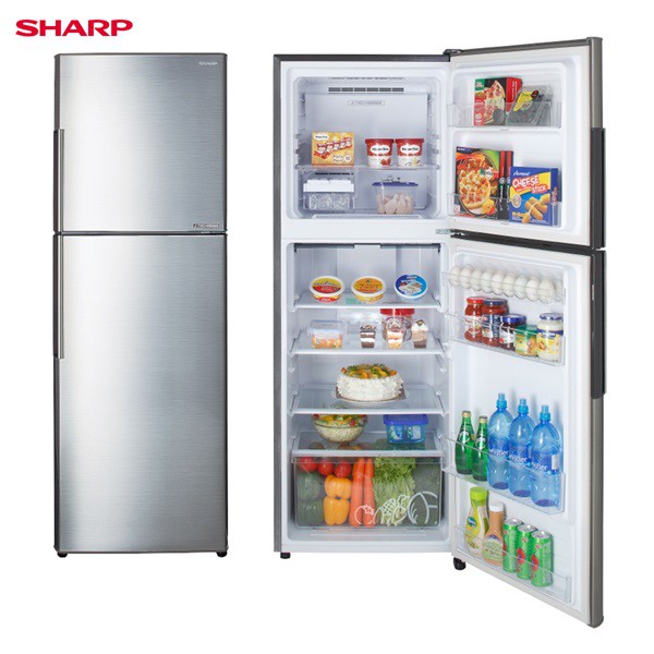 SHARP 夏普- 雙門315L變頻電冰箱(鋼板) SJ-HY32-SL 含基本安裝+舊機回收 大型配送