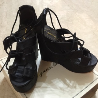 日系品牌羅馬鞋高跟楔型鞋涼鞋厚底鞋 M號