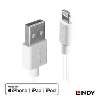 LINDY 林帝 0.5m-(31325) Apple認證 Lightning(8pin) 轉 USB傳輸線