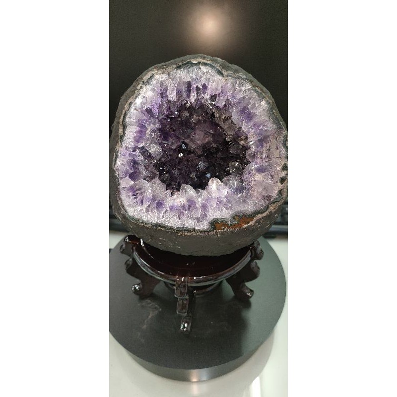 天然紫水晶洞3635g*高24*長14*厚14公分#202