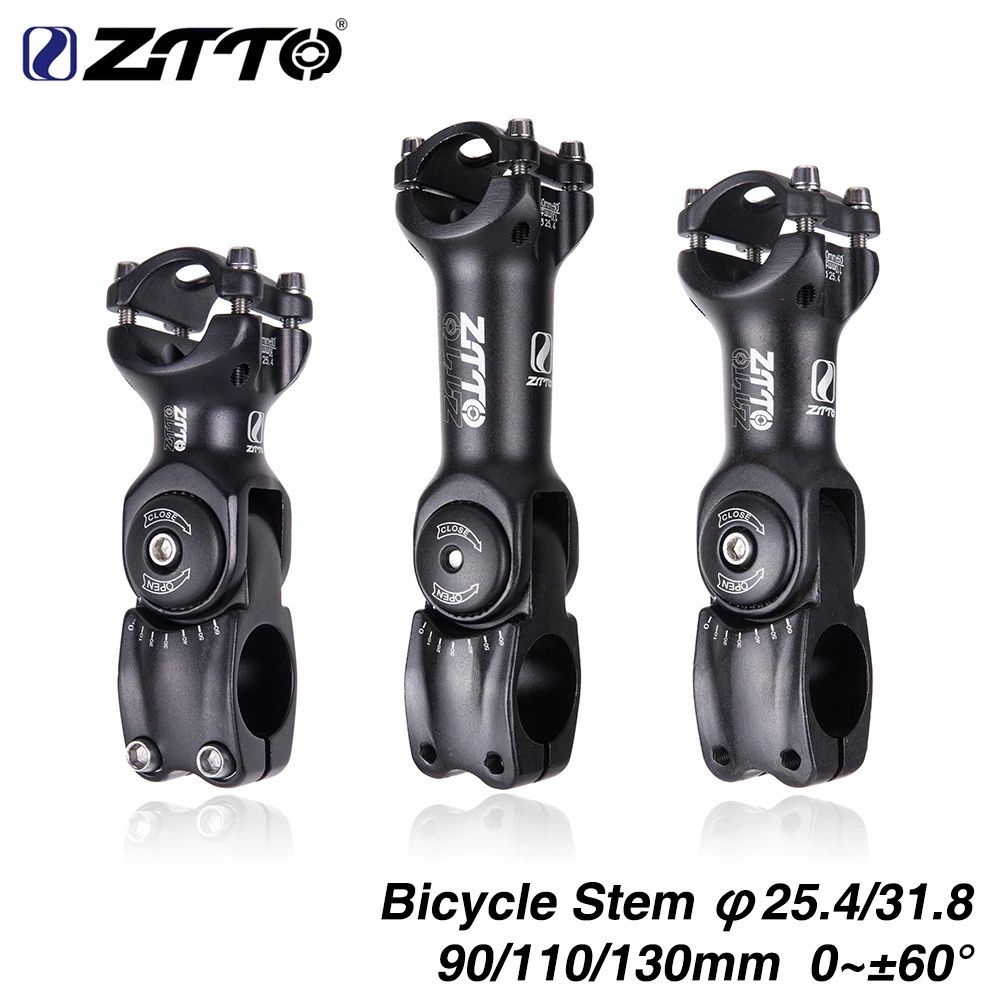 Ztto 自行車零件 MTB 公路城市自行車自行車可調節把立 60 度立管 31.8mm 25.4mm 90 110 1