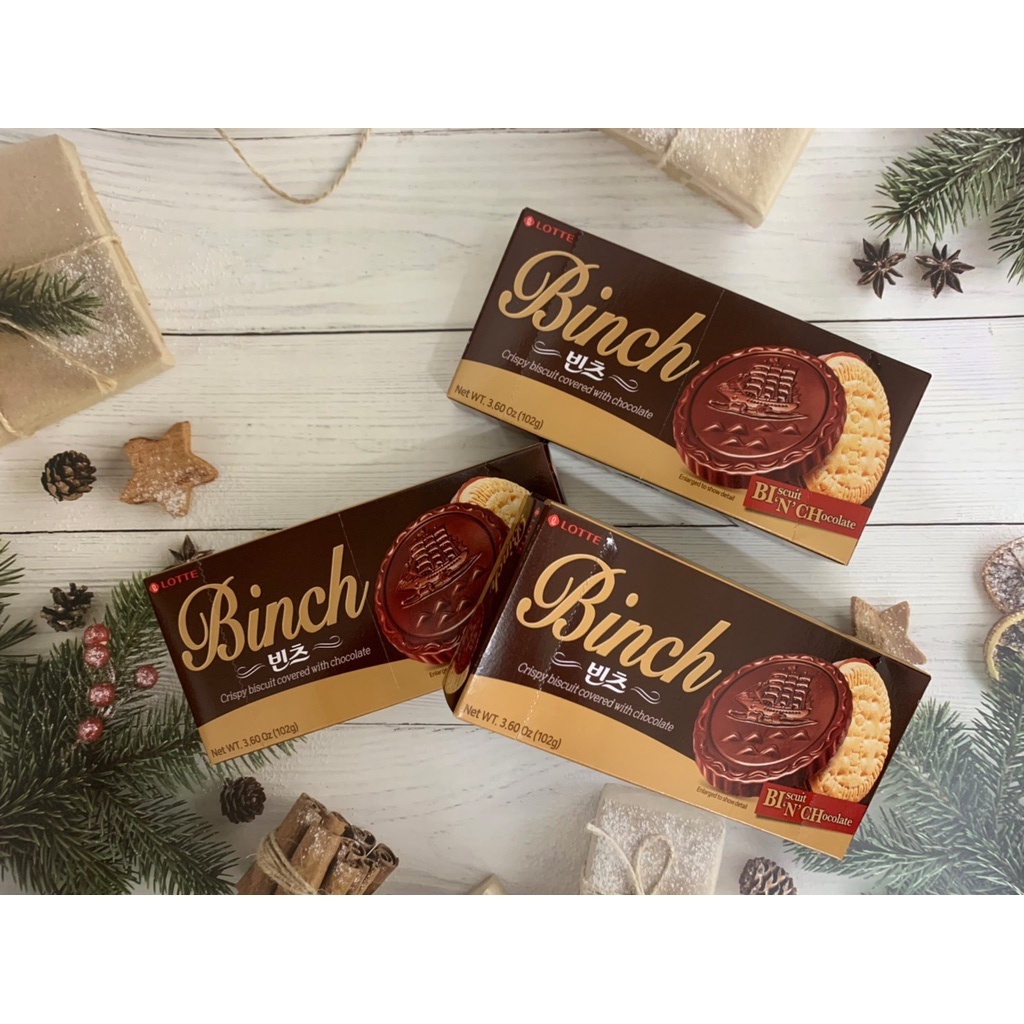 現貨快速出🔥）韓國樂天Binch巧克力餅乾