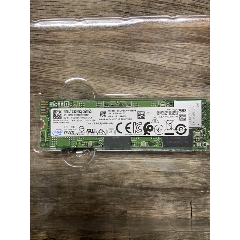 Intel 660p 256G M.2 ssd全新