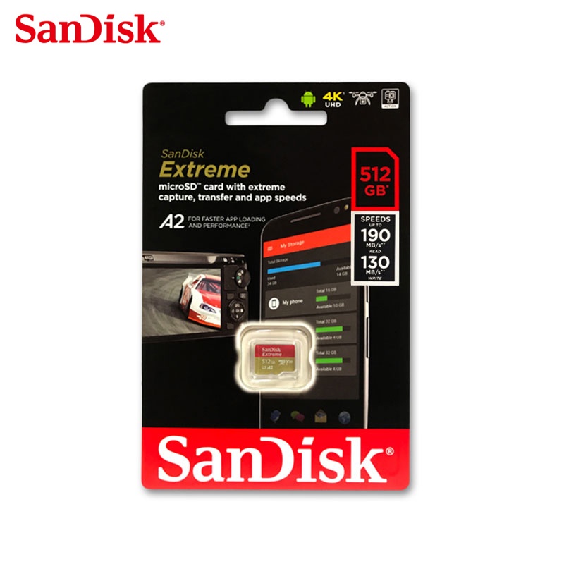SanDisk Extreme 512GB A2 V3 UHS-I U3 microSDXC Gopro安卓適用 記憶卡