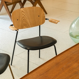 實木家具♠北歐丹麥設計師輕奢實木家用餐椅簡約現代書桌扶手椅餐廳休閑椅子11111