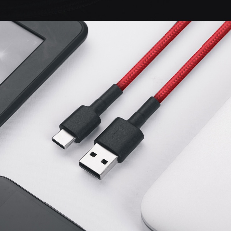 全新小米 USB-C/Micro-USB 傳輸線 編織線版 100cm 黑色/紅色 | 蝦皮購物