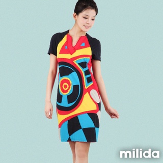 milida V領修身短袖洋裝 MMRYFP015